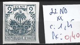 HAÏTI 22 Non Dentelé ** Côte 1.25 € - Haïti