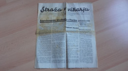 Casopis(newspaper).Straza V Viharju.Izvod Naslovljen Na (kasnejsi Skof/bishop) :G.Vovk Anton,zupnik,Trzic - Slawische Sprachen