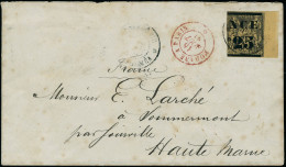 Lettre N° 4. 25s/35, Bdf, Lég. Touché à Gauche, S/L Obl. Nouméa + Ambulant Modane à  Paris,  Cachet Au Verso Joinville S - Other & Unclassified