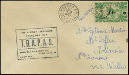 Lettre N° 254 S/L CàD Nouméa 28 Août 47 Cachet 1ère Liaison Aérienne Française Par T..R.A.P.A.S. Nelle Calédonie - Iles  - Other & Unclassified