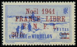 Neuf Sans Charnière N° 212/31, La Série France Libre Surch. Noël Rouge, TB (25c Cl Et 70c Pd) - Autres & Non Classés
