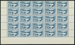 Neuf Sans Charnière N° 253, 25c Bleu Vert France Libre, Feuille De 25ex, T.B. - Autres & Non Classés