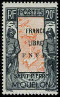 Neuf Sans Charnière N° 285, 20c France Libre, TB - Signé Calves - Other & Unclassified