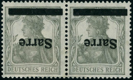 Neuf Avec Charnière N°1a. 2Pf Gris. Paire Horizontale. Surcharge Renversée. T.B. (Michel 1K) - Sonstige & Ohne Zuordnung