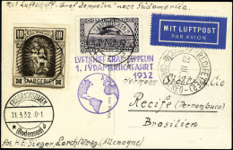 Lettre Zeppelin 1 SAF 1932 Pour Récife, TB - Sonstige & Ohne Zuordnung