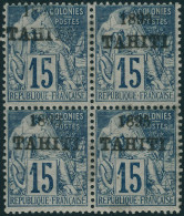 Neuf Avec Charnière N°24. 15c Bleu. Bloc De 4. T.B. - Andere & Zonder Classificatie