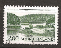 Finlande 1963 N° 548 Iso O Courant, Lac, Maison De Campagne, Ferme, Eau, Agriculture, Paysage, Sapin, Forêt - Gebruikt