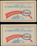 Neuf Sans Charnière N° 8, 15f Bleu, 2 Carnets Complets Dont 1 Ex Avec Coin Daté, TB - Other & Unclassified