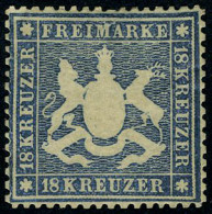 Neuf Avec Charnière N° 20, 18k Bleu, Dent 13 1/2, Petite Réparation, Aspect TB - Other & Unclassified