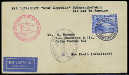 Lettre N° 38, 2m Zeppelin Sur L SAF 1930 Pour Le Brésil, T.B. - Other & Unclassified