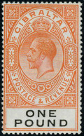 Neuf Sans Charnière N° 89, 1 £ Rouge Orange Et Noir, TB - Other & Unclassified