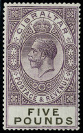 Neuf Avec Charnière N° 90, 5£ Violet Brun Et Noir, Cl, T.B. - Sonstige & Ohne Zuordnung