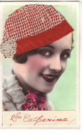 N°16610 - Sainte-Catherine - Jeune Femme Portant Un Bonnet Rouge Avec De La Dentelle - Sainte-Catherine