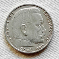 Germania 5 Reichsmark 1939A Paul Von Hindenburg - 5 Reichsmark