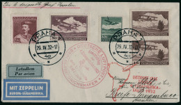 Lettre ZEPPELIN. 4ème S.A.F. 1932. Lettre Avec CàD Praha 29 .IV.32. Cachet Illustré De Berlin-Friedrichshafen, Pour Reci - Sonstige & Ohne Zuordnung