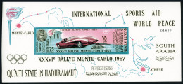 Neuf Sans Charnière 36è Rallye De Monte Carlo 1967, Bloc ND Michel N° 14B. T.B. - Autres & Non Classés