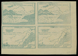 Neuf Sans Gomme N° 10 + 12, Els 2 Valeurs Se Tenant En Blocs De 4, T.B. - Sonstige & Ohne Zuordnung