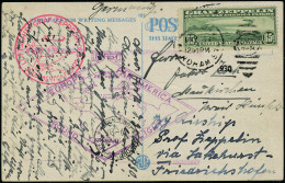 Lettre N° 13/15, Série Zeppelin Sur 1 Carte + 2 Lettres 1er SAF 1930 + Cachet Europa Panamerica Round Flight, T.B. - Autres & Non Classés