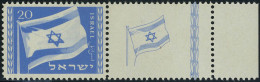 Neuf Sans Charnière N° 15 + 17, Drapeaux + Petah Tikva Avec Tab Complet, TB - Other & Unclassified