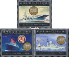 Guinea 9511-9513 (kompl. Ausgabe) Postfrisch 2012 Schiffe - Guinée (1958-...)