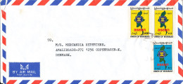 Myanmar Air Mail Cover Sent To Denmark 1987 - Myanmar (Burma 1948-...)