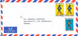 Myanmar Air Mail Cover Sent To Denmark 1987 - Myanmar (Birmanie 1948-...)