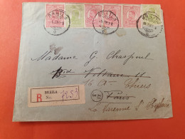 Roumanie - Enveloppe En Recommandé De Braila Pour La France En 1915 - J 510 - Postwaardestukken