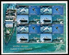 India 2008 Indian Coast Guard 4 Different MINT SHEETLET Good Condition (SL-78) - Ungebraucht