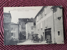 Le Malzieu-ville , Avenue De Saugues , Café , Garage Et Voiture Ancienne - Altri & Non Classificati