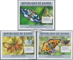 Guinea 8864-8866 (kompl. Ausgabe) Postfrisch 2011 Schmetterlinge - Guinée (1958-...)