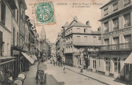 FRANCE - Lisieux - Hôtel De France Et D'Espagne Et La Grande Rue - Carte Postale Ancienne - Lisieux