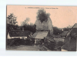 AVESNES LE COMTE : Ruines Du Château-fort - état ( Partiellement Décollée ) - Avesnes Le Comte