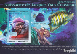 Guinea Block 1850 (kompl. Ausgabe) Postfrisch 2010 Jacques-Yves Cousteau - Guinée (1958-...)