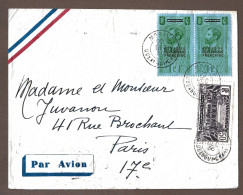 !!! LETTRE PAR AVION DE 1936 POUR PARIS, AVEC CACHET DE MOBAYE, OUBANGUI-CHARI - Cartas & Documentos