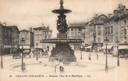 FRANCE - Chalons Sur Marne - Fontaine Place De La République - LL - Animé - Carte Postale Ancienne - Châlons-sur-Marne