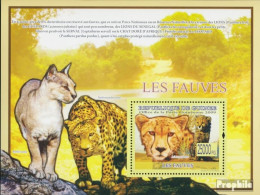 Guinea Block 1672 (kompl. Ausgabe) Postfrisch 2009 Groß- Und Wildkatzen - Guinée (1958-...)