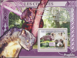 Guinea Block 1671 (kompl. Ausgabe) Postfrisch 2009 Zibetkatzen - Guinée (1958-...)