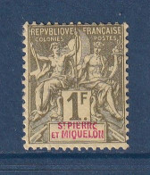 Saint Pierre Et Miquelon - YT N° 71 * - Neuf Avec Charnière - 1892 - Nuevos