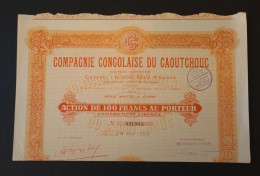 Compagnie  Congolaise Du Caoutchouc. - Afrique