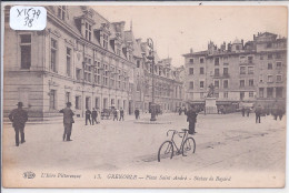 GRENOBLE- PLACE SAINT-ANDRE- STATUE DE BAYARD- ELD- AU DOS CACHET FRANCHISE- HOPITAL DEPOT DE CONVALESCENTS - Grenoble