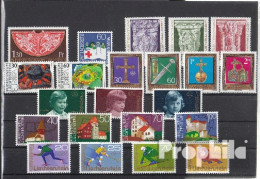 Liechtenstein 1975 Postfrisch Kompletter Jahrgang In Sauberer Erhaltung - Vollständige Jahrgänge