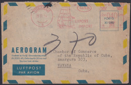 F-EX47709 SWEDEN SVERIGE SUEDE 1954 S & S.B SPECIAL ILLUSTRATED RED CANCEL SHIP.  - Briefe U. Dokumente