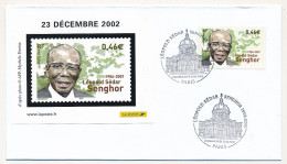 FRANCE - 2 Env. 0,46e Léopold Sédar Senghor - Paris Et 14 Verson - 20/12/2002 - 2000-2009