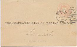 GB 1894, QV 1d Pink Superb Stamped To Order Envelope (ES11, 140 X 85 Mm, London & Westminster Bank) Addressed To The Pro - Briefe U. Dokumente