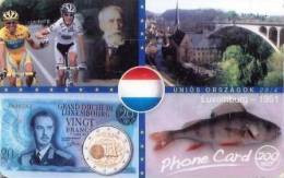 Hungary - EU:Luxembourg - Andy & Frank Schleck - Bicycle - Paper Money - Coins - Fish - Brigde -100ex. - Hungría