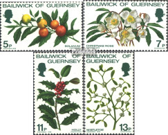 GB - Guernsey 169-172 (kompl.Ausg.) Postfrisch 1978 Weihnachten: Pflanzen - Guernsey