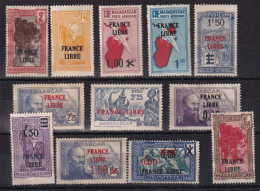 Madagascar - France Libre - Ensemble Neufs Sans Gomme - TB - Unused Stamps