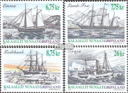 Dänemark - Grönland 407-410 (kompl.Ausg.) Postfrisch 2003 Grönländische Schiffahrt - Unused Stamps