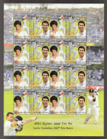 India 2013 200th Test Match Sachin Tendulkar MINT SHEETLET Good Condition (SL-95) - Neufs