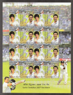 India 2013 200th Test Match Sachin Tendulkar MINT SHEETLET Good Condition (SL-95) - Unused Stamps